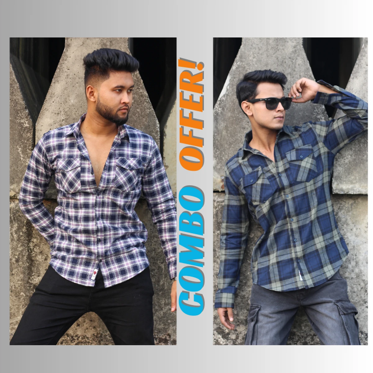 WINTER CHECK SHIRT COMBO OFFER CODE - 227