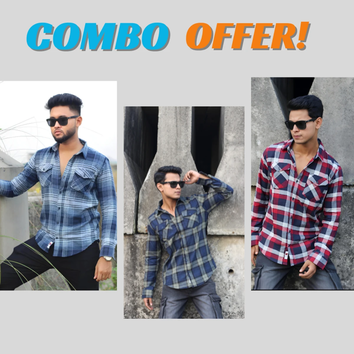 WINTER CHECK SHIRT COMBO OFFER CODE - 214