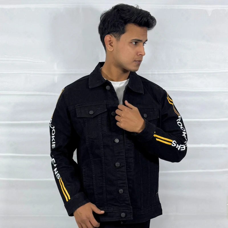 MEN'S DENIM JACKET BLACK - 606