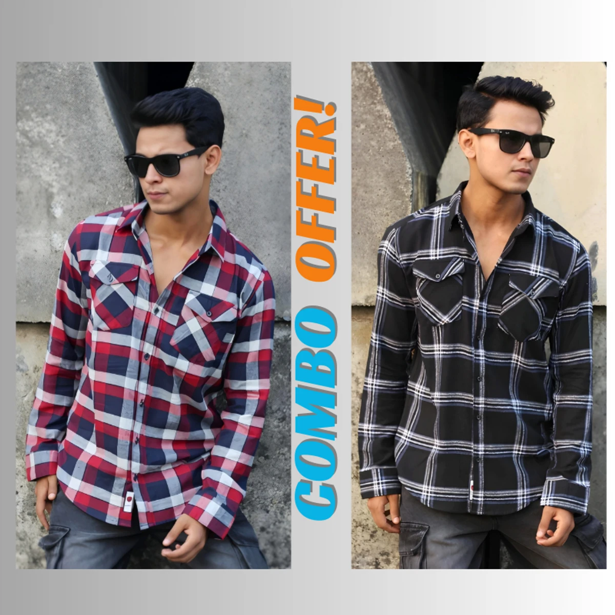 WINTER CHECK SHIRT COMBO OFFER CODE - 225