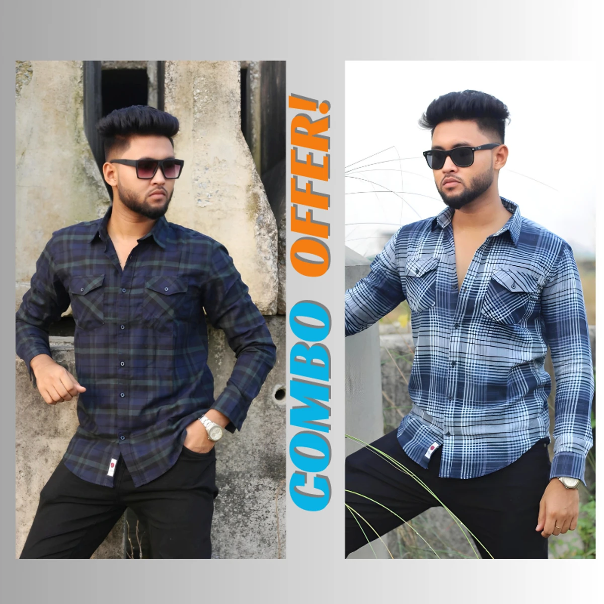 WINTER CHECK SHIRT COMBO OFFER CODE - 226