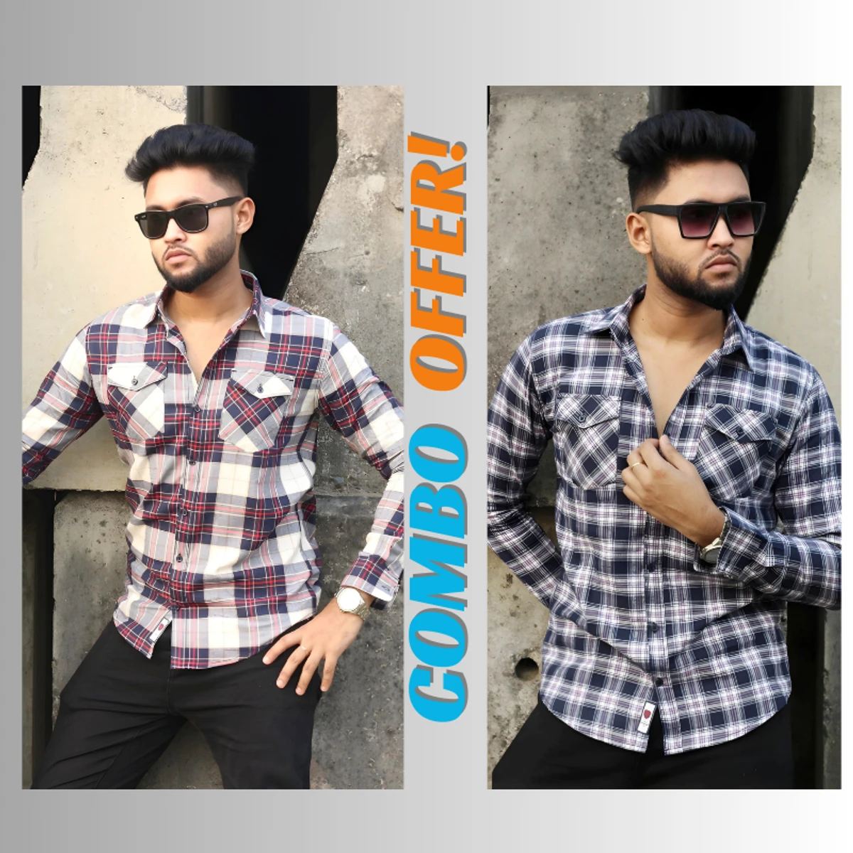 WINTER CHECK SHIRT COMBO OFFER CODE - 223