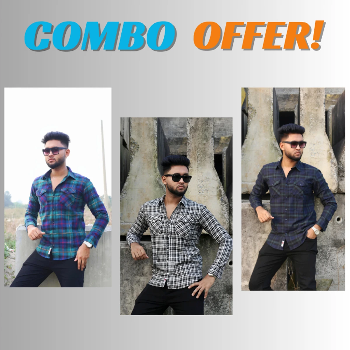 WINTER CHECK SHIRT COMBO OFFER CODE - 219