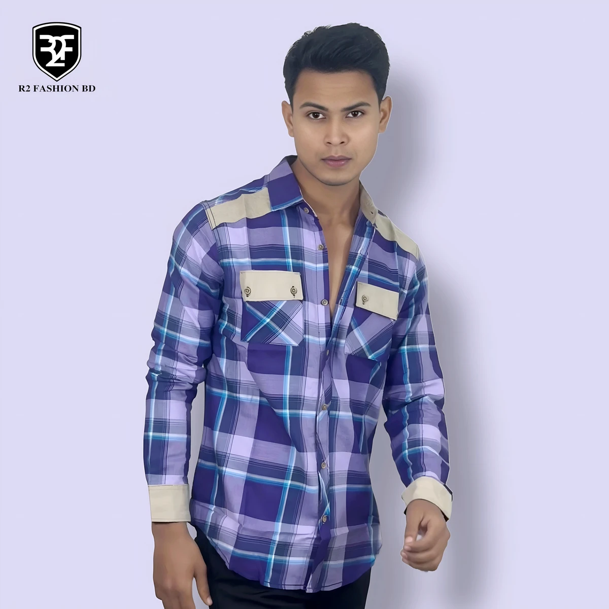 CHECK SHIRT CONTRAST CODE- 109